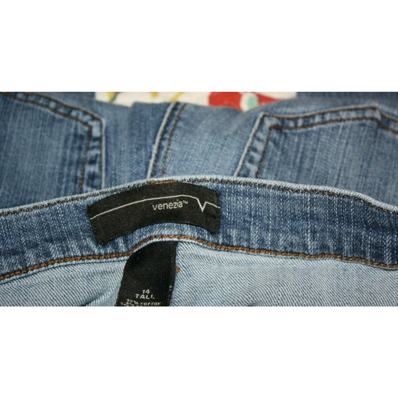 WOMEN'S VENEZIA DENIM JEANS SZ 14 STONE WASHED BLUE GUC LADIES - Picture 5 of 5